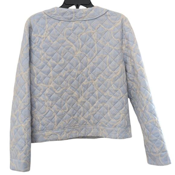 Bagatelle quilted Jacket size Medium Blue and White - Picture 3 of 3